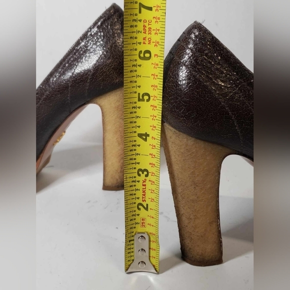 Prada Brown Leather Platform Pumps  SZ 39 - Picture 8 of 15